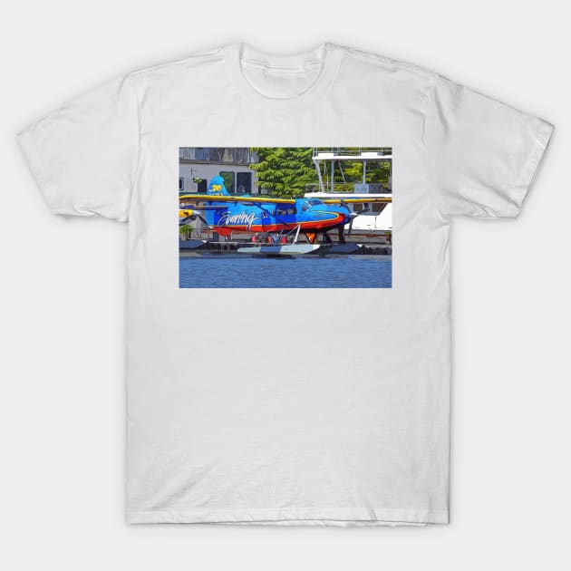 Seattle Evening Magazine Seaplane T-Shirt by WelshDesigns